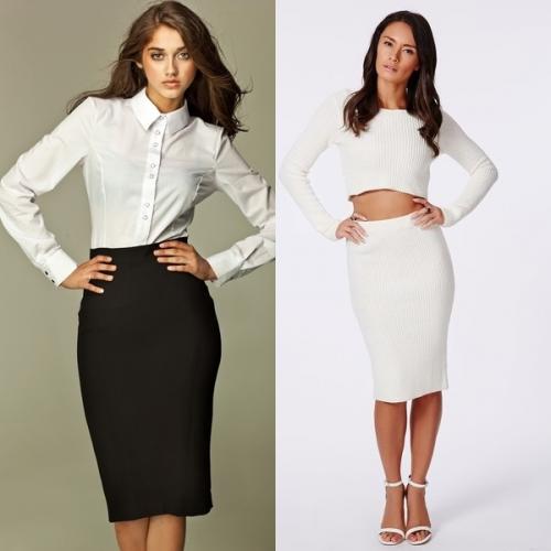 С чем носить завышенную юбку-карандаш короткую. С чем носить юбку-карандаш – примеры образов на фото