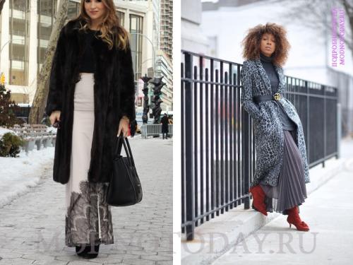 С чем носить длинное зимнее пальто. Образы по сезону