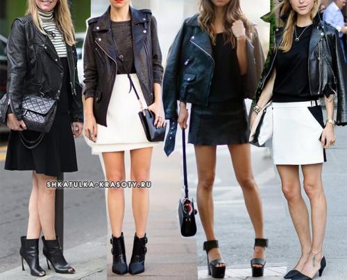 С чем носить завышенную юбку из экокожи. С чем носить юбку из экокожи?