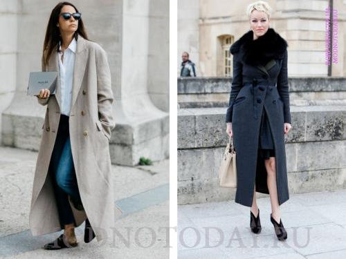 С чем носить длинное зимнее пальто. Образы по сезону