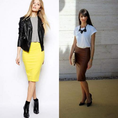 С чем носить завышенную юбку-карандаш короткую. С чем носить юбку-карандаш – примеры образов на фото