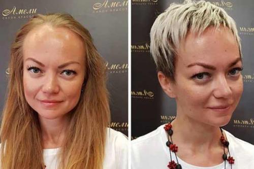 Стрижка до и после женская короткая. «До и после»: преображения женщин в руках стилиста