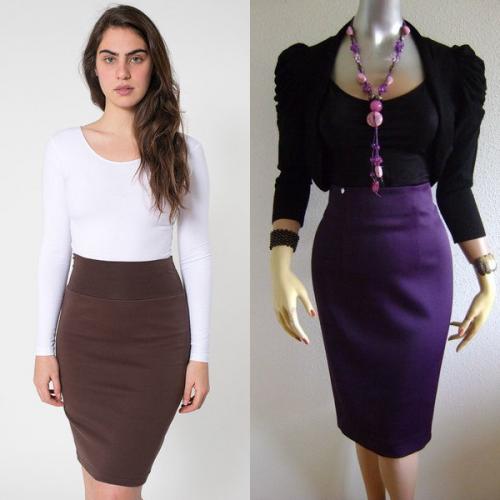 С чем носить завышенную юбку-карандаш короткую. С чем носить юбку-карандаш – примеры образов на фото