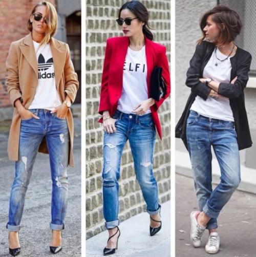 Колготки под рваные джинсы 2019. С чем лучше носить рваные джинсы?