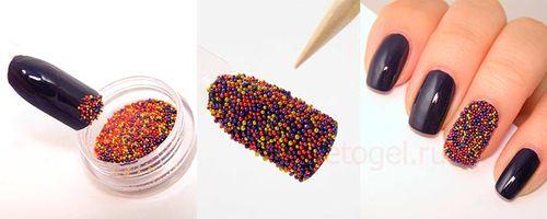 Стразы с бульонками на ногтях на ногах. Как крепить бульонки на гель-лак