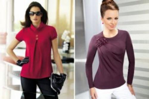 Кофты из трикотажного полотна. Фасоны блузок из трикотажа