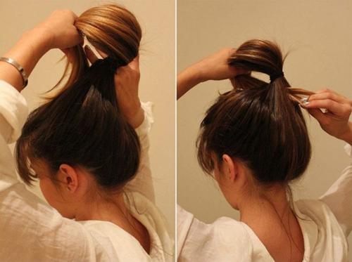 Как красиво заколоть волосы в пучок. Как сделать растрепанный пучок на голове?