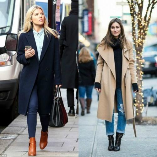 Какие сапоги носить с пальто. Пальто до колена, выше колена и ниже колена – подбираем обувь для каждого случая