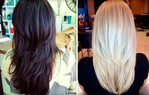 Многослойная стрижка на длинные волосы. Кому подходит 03