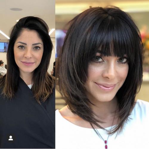 Многослойные стрижки 2020. Ультрамодная челка 2020: свежие идеи стрижек 45+