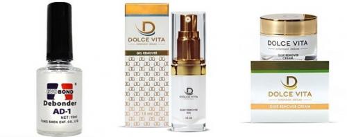 Средство для снятия нарощенных ресниц. Профессиональные средства для снятия наращенных ресниц 01