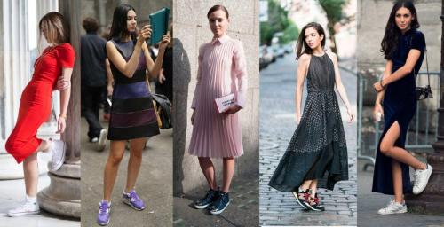 Спортивное платье с кроссовками. Кроссовки с платьем: как сочетать