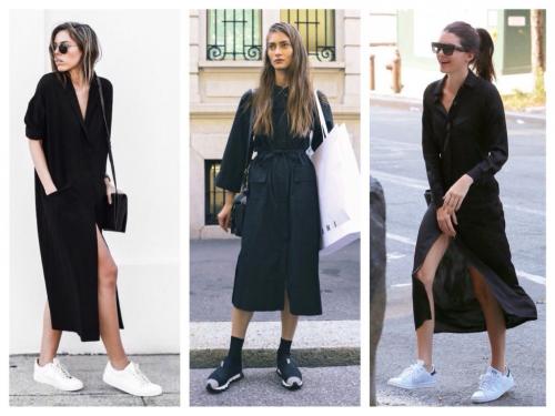Спортивное платье с кроссовками. Кроссовки с платьем: как сочетать