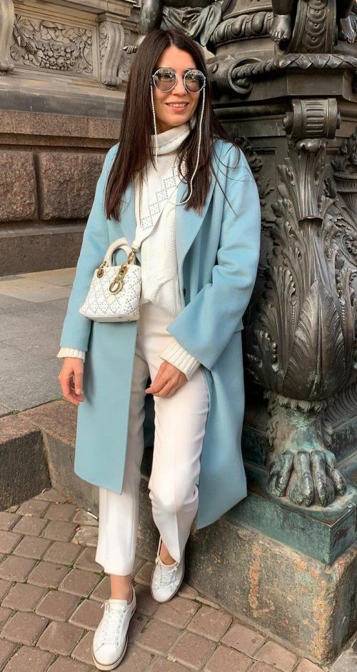 Пальто лук 2019. Трендовые пальто – осень 2019 05