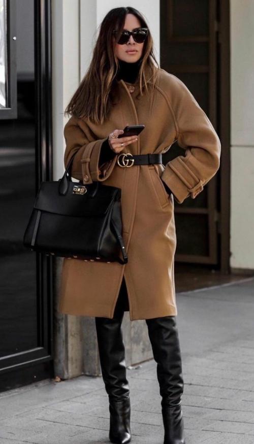 Пальто лук 2019. Трендовые пальто – осень 2019 09