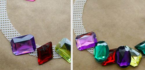 Как создать эффект ожерелья на веках с помощью страз и украшений. Колье-воротник своими руками