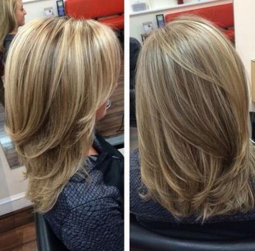 Стрижки на темные волосы средней длины. Градуированная стрижка