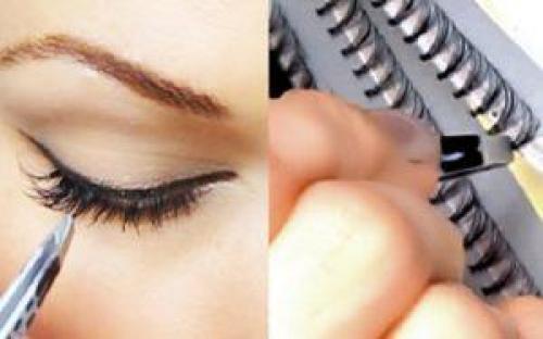 Как правильно наклеить пучки ресниц в домашних условиях самой. Как клеить накладные ресницы: подготовка, советы 01
