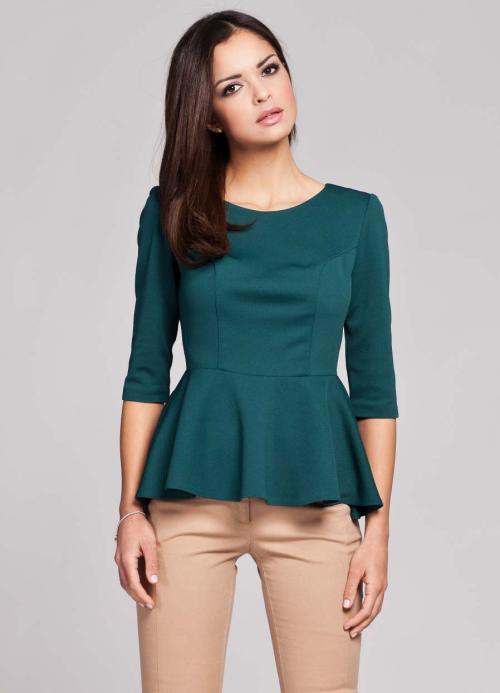 Кофта с баской для полных. Разнообразие фасонов блузок с баской, их модные расцветки