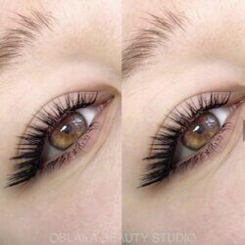 Наращивание ресниц кошачий глаз Мокрый эффект. Выбор изгиба для мокрого эффекта 06