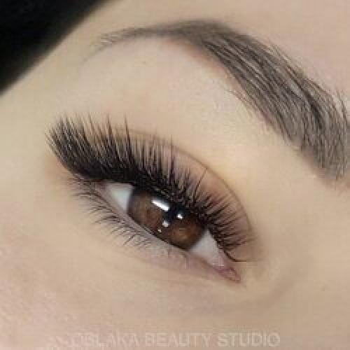 Наращивание ресниц кошачий глаз Мокрый эффект. Выбор изгиба для мокрого эффекта 05