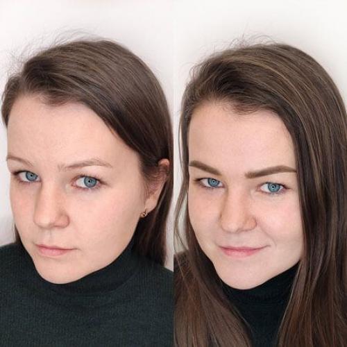 Перманентное напыление бровей на жирную и сухую кожу. Что такое пудровое напыление бровей 02