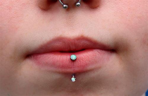 Прокол губы лабрет. Как делается пирсинг лабрет?