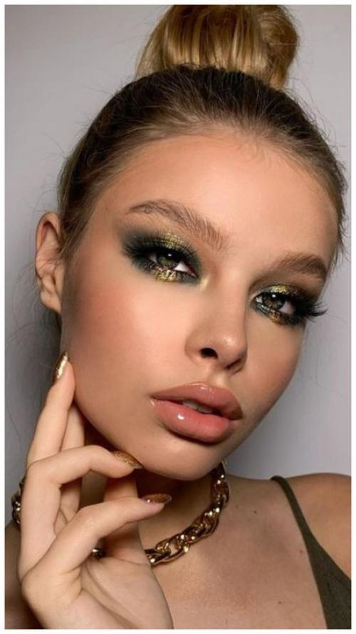 Дневной макияж для зеленых глаз. Макияж для темных волос и зеленых глаз