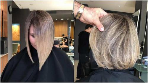 Мелирование каре на светлые волосы. Мелирование на удлиненное каре – фото до и после, популярные виды и техники 27 Мелирование каре на светлые волосы. Мелирование на удлиненное каре – фото до и после, популярные виды и техники 27