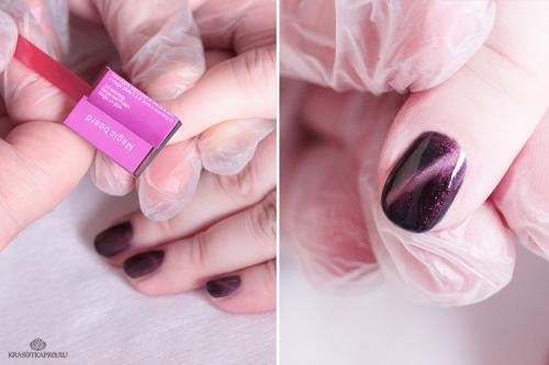 Кошачий глаз на ногтях: как сделать гель-лак с эффектом мерцания 02