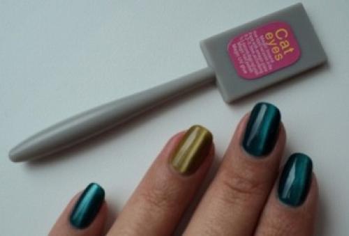 Как можно удлинять ногти для создания эффекта кошачьего глаза. Техника создания «кошачьего» эффекта на ногтях