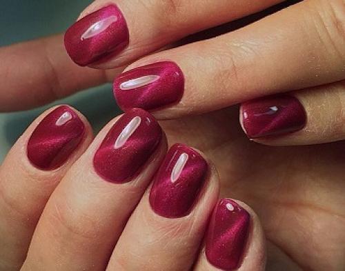 Как можно удлинять ногти для создания эффекта кошачьего глаза. Техника создания «кошачьего» эффекта на ногтях