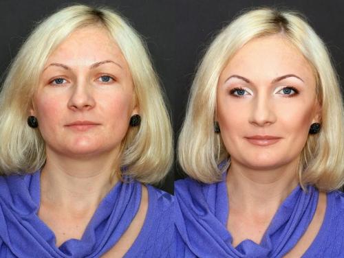 Макияж для нависшего века посл. Правильный макияж для женщин после 55 –, как выглядеть моложе с помощью косметики