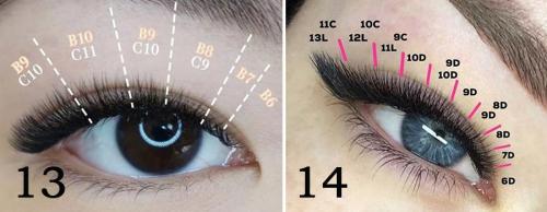 Нарощенные ресницы лисий эффект до.. Варианты объёма 12