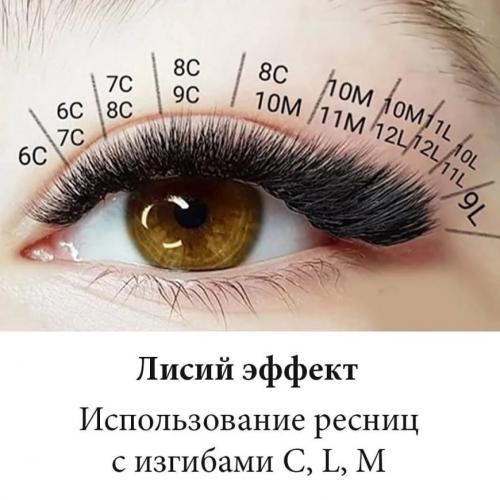 Наращивание ресниц “Лисий эффект”. Основные аспекты 06 Наращивание ресниц “Лисий эффект”. Основные аспекты 06