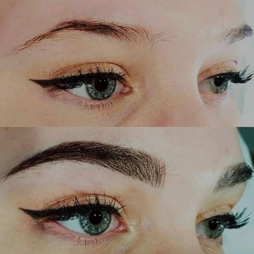 Пудровые брови 2020. Пудровое напыление бровей