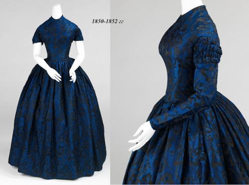 Какие другие знаменитые костюмы были созданы после синего платья брюнетки. Синий цвет в подлинных платьях XIX-начала XX веков.