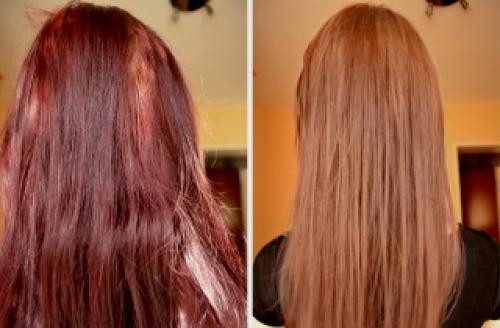 Как смыть красный цвет волос в домашних условиях. Салонное удаление пигмента