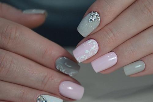 Маникюр серый с розовым. Серо-розовый маникюр: новинки