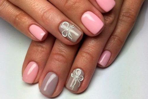 Маникюр серый с розовым. Серо-розовый маникюр: новинки