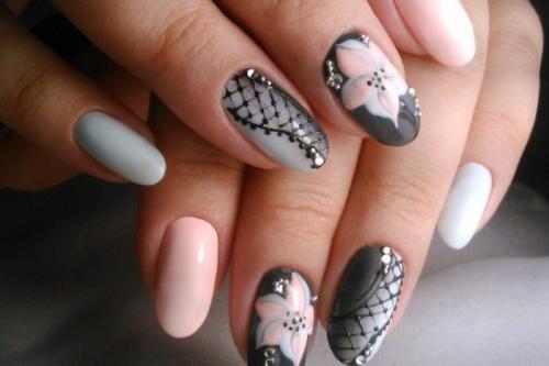 Маникюр серый с розовым. Серо-розовый маникюр: новинки
