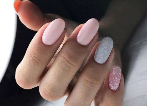 Маникюр серый с розовым и серебром. Маникюр серый с розовым — идеи красивых дизайнов с фото