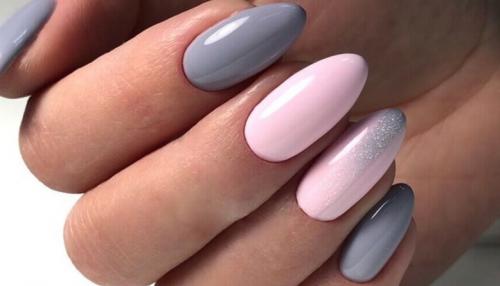 Маникюр серый с розовым и серебром. Маникюр серый с розовым — идеи красивых дизайнов с фото