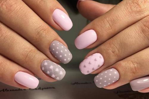 Маникюр серый с розовым. Серо-розовый маникюр: новинки