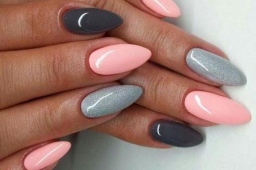Маникюр серый с розовым. Серо-розовый маникюр: новинки
