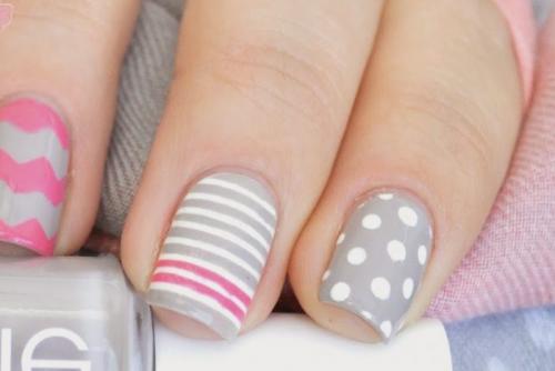 Маникюр серый с розовым. Серо-розовый маникюр: новинки