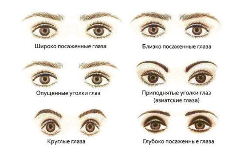 Изгиб l на азиатских глазах.