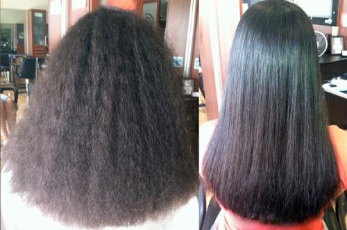Минусы кератиновое выпрямление до и после. Кератиновое выпрямление волос