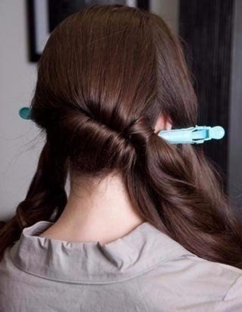 Низкая прическа на бок. 03