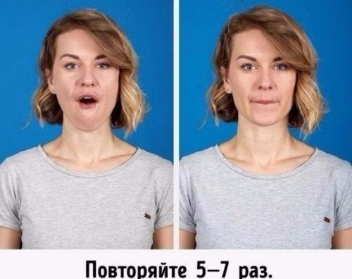 Лeгкиe упpaжнeния для умeньшeния втopoгo пoдбopoдкa. 01